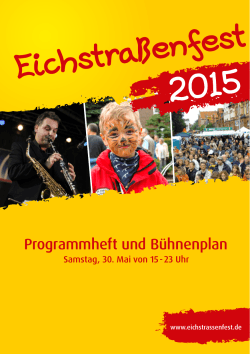 Eichstra&szlig;enfest 2015 - Eichstrassenfest & mehr eV