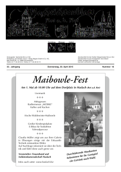 Maibowle-Fest - Rot an der Rot