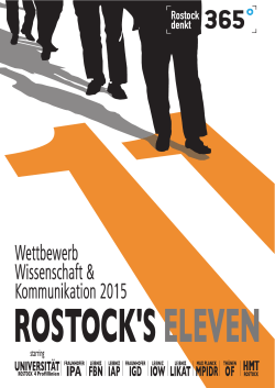 Broschüre Rostock`s Eleven 2015 - the Max Planck Institute for
