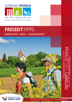 Infobroschüre Freizeittipps 2015 - Pfofeld-am