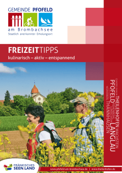 Infobrosch&uuml;re Freizeittipps 2015 - Pfofeld-am