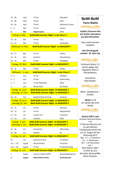 Festkalender 2015 zum