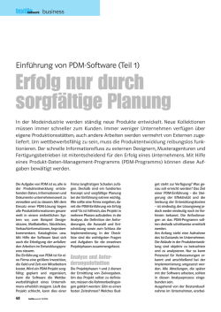Erfolg nur durch sorgfältige Planung