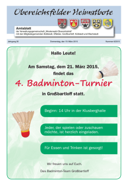 Heimatbote vom 19. M&auml;rz 2015 - VG Westerwald