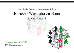 Semesterprogramm des SS 2015 - Borusso