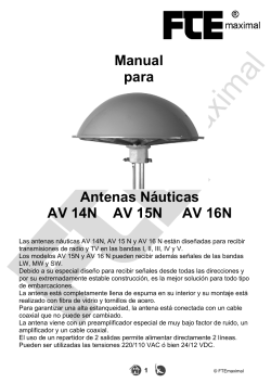 Antenas Náuticas AV 14N AV 15N AV 16N Manual para