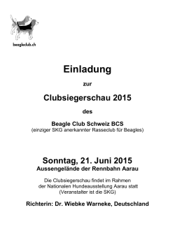 Clubsiegerschau 2015 - Beagle Club Schweiz