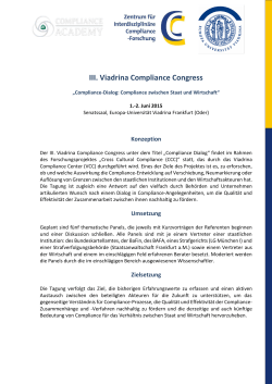 III. Viadrina Compliance Congress