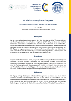 III. Viadrina Compliance Congress
