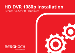 Installationsanleitung - BERGHOCH Sicherheitstechnik
