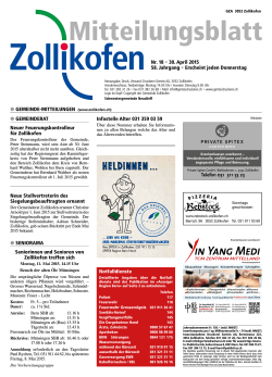 Mitteilungsblatt - Druckerei Gerteis AG