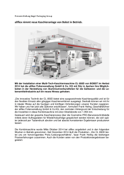 Pressemitteilung - allflex Folienveredlung GmbH & Co. KG