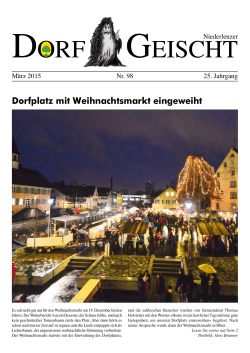 Dorfgeischt Nr. 98 - März 2015