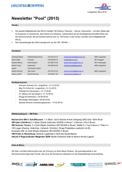 Pool-News 2015 - SKLA Schwimmklub Langenthal