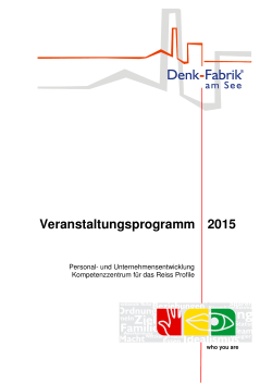 Veranstaltungsprogramm 2015  - Denk