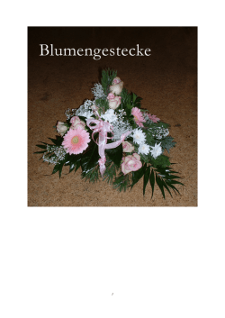 Grundlagen zur Anfertigung eines Blumengesteckes