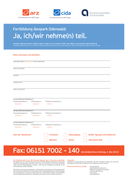 Ja, ich/wir nehme(n) teil. - Apotheken-Rechen