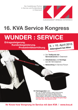 KVA Service Kongress Folder 2015