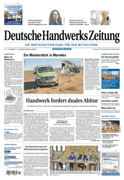 DHZ, Ausgabe 7/2015 - Handwerkskammer Dresden