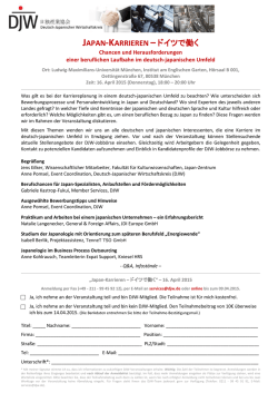 JAPAN JOBFORUM - Deutsch-Japanischer