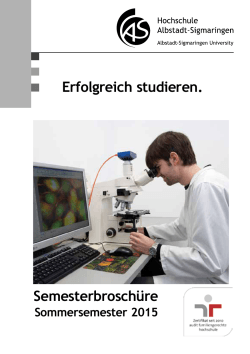Semesterbroschüre - Hochschule Albstadt