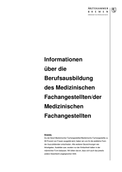 MFA Broschüre  - Ärztekammer Bremen