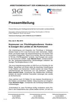 Pressemitteilung - Städteverband Schleswig