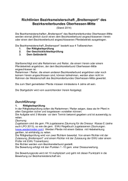 Richtlinien - Bezirksreiterbund Oberhessen
