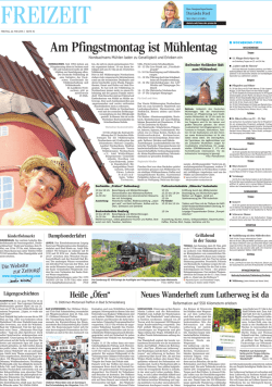 Die TZ-Freizeitseite vom 22. Mai 2015