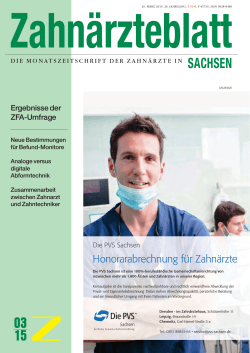 Nr. 3/2015 - Kassenzahnärztliche Vereinigung Sachsen