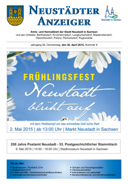 und Heimatblatt der Stadt Neustadt in Sachsen Nr. 09 am 30.04.2015