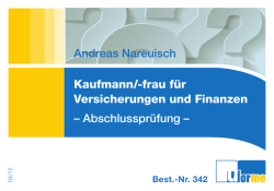 Andreas Nareuisch Kaufmann/-frau für Versicherungen und Finanzen