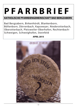 Pfarrbrief April 2015 - Pfarreiengemeinschaft Viehstrich