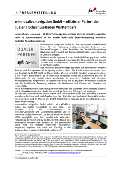 in PRESSEMITTEILUNG - in-innovative