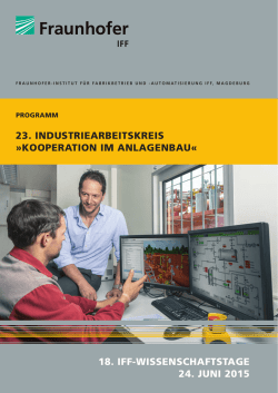 Programm des Industriearbeitskreises Kooperation