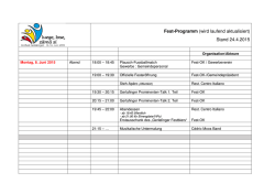 Fest-Programm (wird laufend aktualisiert)