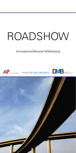 Flyer Roadshow - AiF Forschung · Technik · Kommunikation GmbH