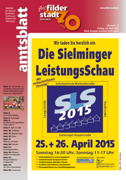 Nummer 17 Freitag, 24. April 2015 Stadtteile