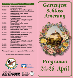 24.-26. April - Schloss Amerang