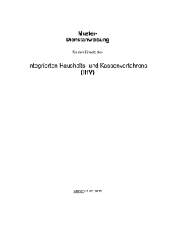 Integrierten Haushalts- und Kassenverfahrens (IHV)