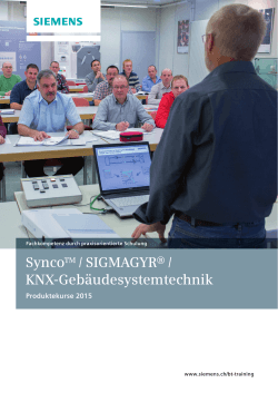 SyncoTM / SIGMAGYR® / KNX-Gebäudesystemtechnik