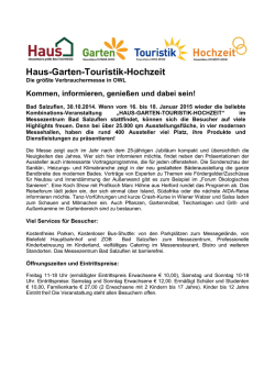 Haus | Garten | Touristik | Hochzeit 2015