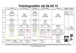 Trainingszeiten ab 06.04.2015.xlsx - Budo-Kampfsport