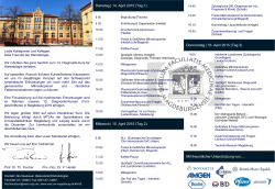 Dienstag | 14. April 2015 (Tag 1) - Universit&auml;tsklinik f&uuml;r H&auml;matologie