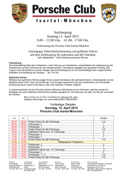 Salzburgring Sonntag 12. April 2015 8.00 – 12.00 Uhr, 14