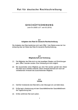 Geschäftsordnung - Rat für deutsche Rechtschreibung
