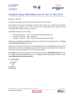 Informationsbrief Anwohner Mai 2015