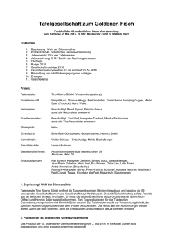 [ ] Protocole Assemblée Générale 2015