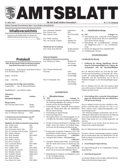 Inhaltsverzeichnis Protokoll