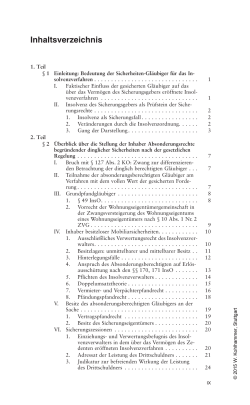 Inhaltsverzeichnis